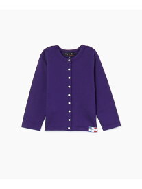 M001 E CARDIGAN キッズ カーディガンプレッション [Made in France] agnes b. ENFANT アニエスベー トップス カーディガン パープル【送料無料】[Rakuten Fashion]