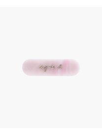 ロゴ ヘアバレッタ agnes b. FEMME アニエスベー ヘアアクセサリー その他のヘアアクセサリー ピンク【送料無料】[Rakuten Fashion]