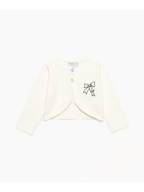 LS43 E BOLERO キッズ リボン刺繍ボレロ agnes b. ENFANT アニエスベー トップス カーディガン ホワイト【送料無料】[Rakuten Fashion]