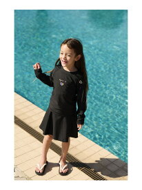 agnes b. x arena キッズ ラッシュガード agnes b. ENFANT アニエスベー 水着・スイムグッズ 水着 ブラック【送料無料】[Rakuten Fashion]