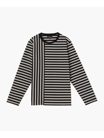 【SALE／40%OFF】【by R 限定品】agnes b. 細ボーダーxストライプ コットン 長袖 Tシャツ "Haru" agnes b. FEMME アニエスベー トップス カットソー・Tシャツ ブラック【RBA_E】【送料無料】[Rakuten Fashion]