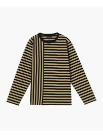 【SALE／40%OFF】【by R 限定品】agnes b. 細ボーダーxストライプ コットン 長袖 Tシャツ "Haru" agnes b. FEMME アニエスベー トップス カットソー・Tシャツ ブラック【RBA_E】【送料無料】[Rakuten Fashion]