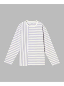 【SALE／40%OFF】【by R 限定品】agnes b. 細ボーダーxストライプ コットン 長袖 Tシャツ "Haru" agnes b. FEMME アニエスベー トップス カットソー・Tシャツ ホワイト【RBA_E】【送料無料】[Rakuten Fashion]