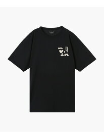 【SALE／40%OFF】【by R 限定品】agnes b. プリント コットン 半袖 Tシャツ "un coeur d'or !!" agnes b. FEMME アニエスベー トップス カットソー・Tシャツ ブラック【RBA_E】【送料無料】[Rakuten Fashion]