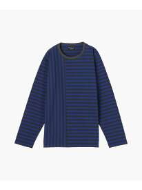 【SALE／40%OFF】【by R 限定品】agnes b. 細ボーダーxストライプ コットン 長袖 Tシャツ "Haru" agnes b. FEMME アニエスベー トップス カットソー・Tシャツ ブルー【RBA_E】【送料無料】[Rakuten Fashion]