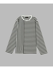 【SALE／40%OFF】【by R 限定品】agnes b. 細ボーダーxストライプ コットン 長袖 Tシャツ "Haru" agnes b. FEMME アニエスベー トップス カットソー・Tシャツ【RBA_E】【送料無料】[Rakuten Fashion]