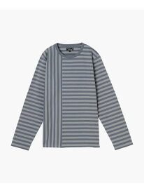 【SALE／40%OFF】【by R 限定品】agnes b. 細ボーダーxストライプ コットン 長袖 Tシャツ "Haru" agnes b. FEMME アニエスベー トップス カットソー・Tシャツ ブルー【RBA_E】【送料無料】[Rakuten Fashion]