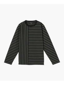 【SALE／40%OFF】【by R 限定品】agnes b. 細ボーダーxストライプ コットン 長袖 Tシャツ "Haru" agnes b. FEMME アニエスベー トップス カットソー・Tシャツ グレー【RBA_E】【送料無料】[Rakuten Fashion]