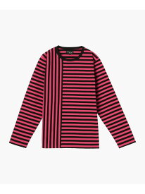 【SALE／40%OFF】【by R 限定品】agnes b. 細ボーダーxストライプ コットン 長袖 Tシャツ "Haru" agnes b. FEMME アニエスベー トップス カットソー・Tシャツ ブラック【RBA_E】【送料無料】[Rakuten Fashion]