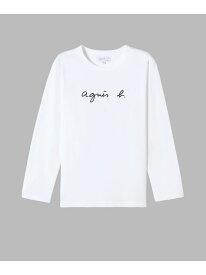 ロゴプリント コットン 長袖 Tシャツ "Cool" agnes b. FEMME アニエスベー トップス カットソー・Tシャツ ホワイト【送料無料】[Rakuten Fashion]