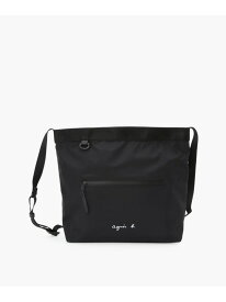 ナイロン ラージ ショルダーバッグ "Fred" ABH02-02 agnes b. VOYAGE アニエスベー バッグ ショルダーバッグ ブラック【送料無料】[Rakuten Fashion]