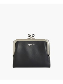 レザー がま口 ミニ ウォレット "Irene" PAW07-06 agnes b. VOYAGE アニエスベー 財布・ポーチ・ケース 財布 ブラック【送料無料】[Rakuten Fashion]