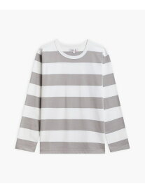 J019 TS ボーダー ロングスリーブTシャツ agnes b. FEMME アニエスベー トップス カットソー・Tシャツ グレー【送料無料】[Rakuten Fashion]