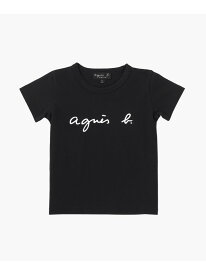 キッズ ロゴ コットン 半袖 Tシャツ agnes b. ENFANT アニエスベー トップス カットソー・Tシャツ ブラック【送料無料】[Rakuten Fashion]