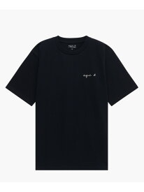 メンズ ロゴ 刺繍 コットン 半袖 Tシャツ "Christof" agnes b. HOMME アニエスベー トップス カットソー・Tシャツ ブラック【送料無料】[Rakuten Fashion]