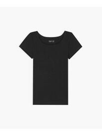 JG13 TS コットンTシャツ agnes b. FEMME アニエスベー トップス カットソー・Tシャツ ブラック【送料無料】[Rakuten Fashion]