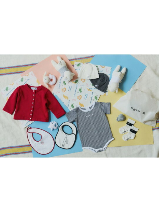 楽天市場】ベビー アイコニック 刺繍 スタイ ギフトセット agnes b 