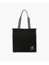 WEBスペシャル ロゴ コットン スクエア トートバッグ To b. by agnes b. アニエスベー バッグ トートバッグ ブラック【送料無料】[Rakuten Fashion]