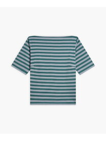【SALE／55%OFF】ボーダー コットン 五分袖 Tシャツ "Marin" agnes b. FEMME アニエスベー トップス カットソー・Tシャツ グレー【RBA_E】【送料無料】[Rakuten Fashion]