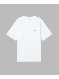 WEBスペシャル ロゴ プリント コットン 半袖 Tシャツ agnes b. HOMME アニエスベー トップス カットソー・Tシャツ ホワイト【送料無料】[Rakuten Fashion]