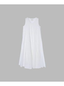 WV68 ROBE ブイネックティアードドレス To b. by agnes b. アニエスベー ワンピース・ドレス その他のワンピース・ドレス ホワイト【送料無料】[Rakuten Fashion]