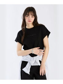 ロゴ プリント コットン マカロン Tシャツ To b. by agnes b. アニエスベー トップス カットソー・Tシャツ ブラック【送料無料】[Rakuten Fashion]