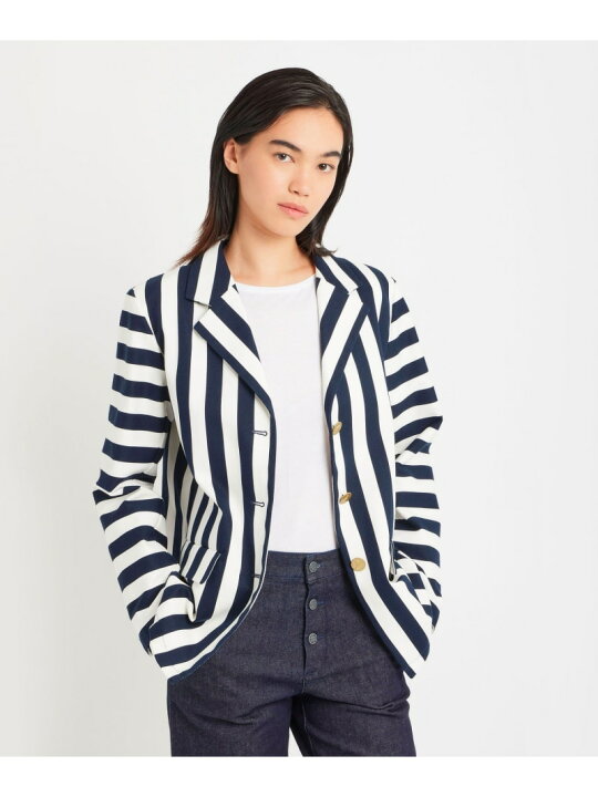 楽天市場】【SALE／55%OFF】ストライプ コットン ジャケット agnes b 