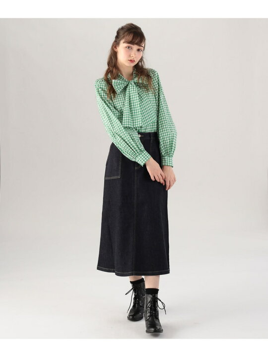 楽天市場】WG51 SKIRT デニムミディスカート To b. by agnes b 