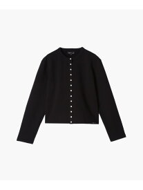 WEB限定 SDF0 CARDIGAN ロゴカーディガンプレッション agnes b. FEMME アニエスベー トップス カーディガン ブラック【送料無料】[Rakuten Fashion]