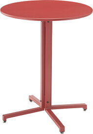 カフェテーブル 円形 60cm天板 PT-330RD 赤 レッド スチール テーブル 机 オフィス カフェ シンプル ラウンド 丸テーブル カウンターテーブル ダーツバー バーカウンター