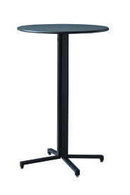 ハイテーブル 円形 60cm天板 高さ93.5cm PT-332BK ブラック 黒 スチール テーブル 机 オフィス カフェ シンプル ラウンド 丸テーブル カウンターテーブル ダーツバー バーカウンター