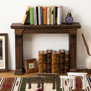 《東谷》ミニサイズ登場 マントルピース MTP-100BR ブラウン 暖炉 暖炉型ヒーター 枠 飾り 装飾 テレビ台 ローボード 木製 コンソール 飾り棚 アンティーク調 木製 天然木 ディスプレイラック