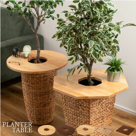 ［レビュー特典付き］東谷 天然木 プランターテーブル HOW-014NA サークル HOW-015NA オクタゴン 天板 50cm 八角形 円形 ラバーウッド材 ダイニング テーブル 天板のみ机 オリジナル カスタム DIY 北欧 植木鉢 プランター スタンド サイドテーブル 簡単 設置 猫 いたずら防止