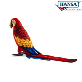 HANSA 3067 コンゴウインコ72 全長：72cm SCARLET MACAW BH3067 ぬいぐるみ ハンサ クリスマス 誕生日 プレゼント 動物 犬 猫 鳥 うさぎ ペンギン アニマル 置物 人形 フィギュア KOESEN ケーセン 大きい マスコット 実物大 大型