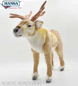 HANSA BH4589 トナカイ 45 NORDIC REINDEER 45cm 犬 ドッグ 愛犬 リアル ぬいぐるみ ハンサ クリスマス 誕生日 プレゼント 動物 アニマル 置物 人形 フィギュア KOESEN ケーセン 大きい マスコット 実物大 大型 4589