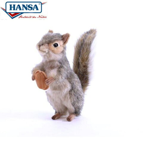 HANSA4841ハイイロリス21全長:21cmGREYSQUIRRELBH4841可愛くてリアル!世界的大人気ぬいぐるみハンサクリスマス贈り物ギフト誕生日プレゼント景品バレンタインホワイトデー記念日プレゼントに!オシャレなインテリア雑貨
