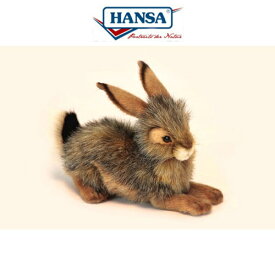 HANSA 6284 オグロウサギ25 全長：25cm RABBIT BLKTAIL BH6284 ぬいぐるみ ハンサ うさぎ 兎 クリスマス 誕生日 プレゼント 動物 犬 猫 鳥 うさぎ ペンギン アニマル 置物 人形 フィギュア KOESEN ケーセン 大きい マスコット 実物大 大型