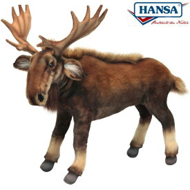 HANSA 6484 ヘラジカ44 全長：44cm MOOSE BH6484 ぬいぐるみ ハンサ トナカイ 鹿 バンビ クリスマス 誕生日 プレゼント 動物 犬 猫 鳥 うさぎ ペンギン アニマル 置物 人形 フィギュア KOESEN ケーセン 大きい マスコット 実物大 大型