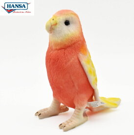 HANSA 7637 アキクサインコ 14cm BOURKS PARROT BH7637 ナイトパロット ピンク インコ ぬいぐるみ ハンサ もふもふ クリスマス 誕生日 プレゼント 動物 犬 猫 鳥 うさぎ ペンギン アニマル 置物 人形 フィギュア KOESEN ケーセン 大きい マスコット 実物大