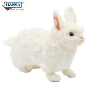 【HANSA】 4671 雪ウサギ30 L30(cm) ぬいぐるみ ハンサ うさぎ 兎 クリスマス 誕生日 プレゼント 動物 犬 猫 鳥 うさぎ ペンギン アニマル 置物 人形 フィギュア KOESEN ケーセン 大きい マスコット 実