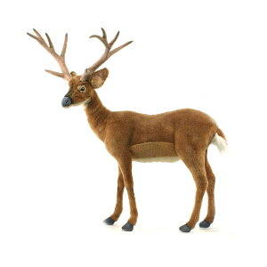 HANSA 尾白ジカ105 H105(cm) 4509 ぬいぐるみ ハンサ 白鹿 鹿 バンビ クリスマス 誕生日 プレゼント 動物 犬 猫 鳥 うさぎ ペンギン アニマル 置物 人形 フィギュア KOESEN ケーセン 大きい マスコット