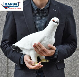 HANSA 7642 ライチョウ(冬) 29cm ROCK PTARMIGAN 特別天然記念物 雷鳥 ぬいぐるみ ハンサ もふもふ クリスマス 誕生日 プレゼント 動物 犬 猫 鳥 うさぎ ペンギン アニマル 置物 人形 フィギュア KOESEN ケーセン 大きい マスコット 実物大 大型