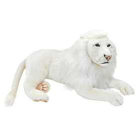 HANSA 6364 ホワイトライオン(オス)65 全長：65cm WHITE LION BH6364 ぬいぐるみ ハンサ クリスマス 誕生日 プレゼント 動物 犬 猫 鳥 うさぎ ペンギン アニマル 置物 人形 フィギュア KOESEN ケーセン 大きい マスコット 実物大 大型