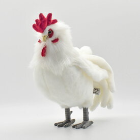 HANSA 7222 オンドリ31 全長：31cm ROOSTER WHITE BH7222 ぬいぐるみ ハンサ 雄鶏 クリスマス 誕生日 プレゼント 動物 犬 猫 鳥 うさぎ ペンギン アニマル 置物 人形 フィギュア KOESEN ケーセン 大きい マスコット 実物大 大型