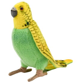 HANSA 3653 グリーン セキセイインコ21 全長：21cm BUDGERIGAR BH3653 ぬいぐるみ ハンサ クリスマス 誕生日 プレゼント 動物 犬 猫 鳥 うさぎ ペンギン アニマル 置物 人形 フィギュア KOESEN ケーセン 大きい マスコット 実物大 大型