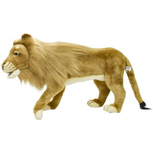 HANSA 5613 ライオン(オス)90 全長:90cm STANDING LION BH5613 ぬいぐるみ ハンサ クリスマス 誕生日 プレゼント 動物 犬 猫 鳥 うさぎ ペンギン アニマル 置物 人形 フィギュア KOESEN ケーセン 大きい マ