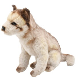 HANSA 6740 オオカミ(コ)30 全長：30cm WOLF SITTING BH6740 ぬいぐるみ ハンサ クリスマス 誕生日 プレゼント 動物 犬 猫 鳥 うさぎ ペンギン アニマル 置物 人形 フィギュア KOESEN ケーセン 大きい マスコット 実物大 大型