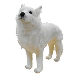 HANSA ホッキョクオオカミ 64 L108(cm) 7316 WOLF WHITE STANDING 狼 ウルフ ぬいぐるみ 北極狼 ハンサ 狼 クリスマス 誕生日 プレゼント 動物 犬 猫 鳥 うさぎ ペンギン アニマル 置物 人形 フィギュア KOESEN ケーセン 大きい マスコット 実物大 大型 BH7316