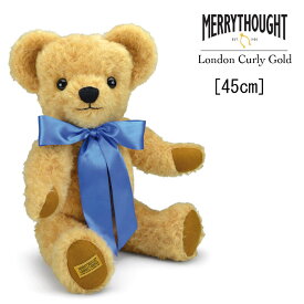 テディベア メリーソート ロンドンカーリーゴールド ぬいぐるみ 25cm 最高級モヘア / ブランド イギリス プレゼント ギフト MERRYTHOUGHT Teddy Bear 人形 くまのプーさん くま クマ 熊 かわいい おすすめ おしゃれ トラディショナル GM10CG