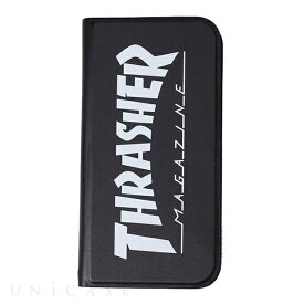 【 iPhone 12 / 12 Pro ケース 】THRASHER HOME TOWN Logo PU Leather Book Type Case BLK/WHT スラッシャー iPhone Case iPhoneケース